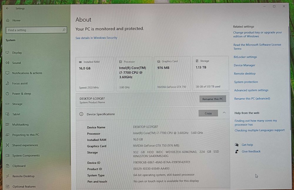 Компютър i7-7700/Asus Prime Z270-A/16GB DDR4