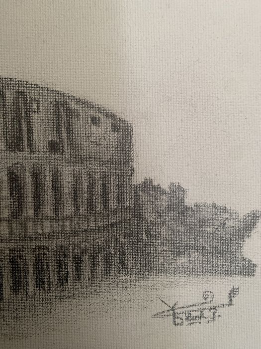 Desen in creion pe panza - Colosseum