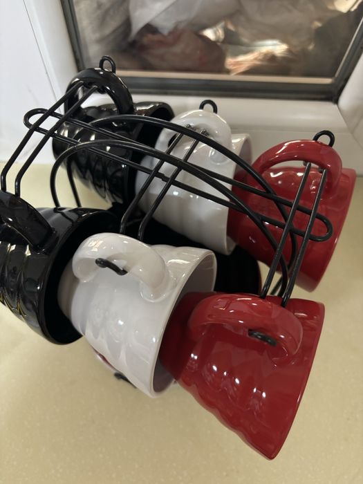 Набор кружек с тарелками