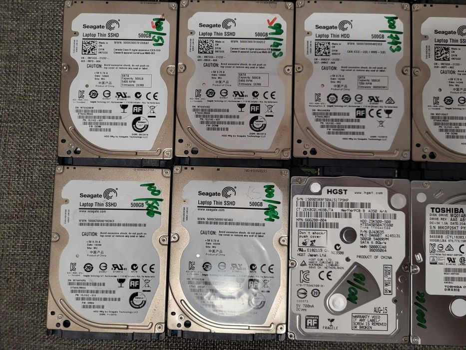 Hard disk notebook 500Gb Seagate, Western, Toshiba 5400/7200 RPM