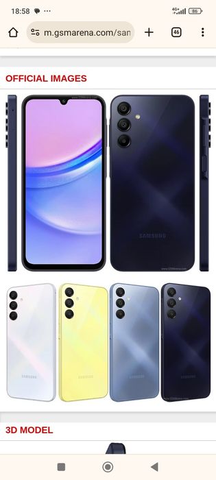 Samsung A15 6-128 gb black blue white