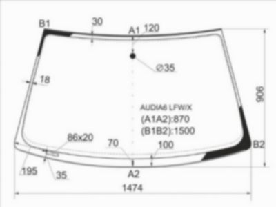 Стекло лобовое  Audi A6