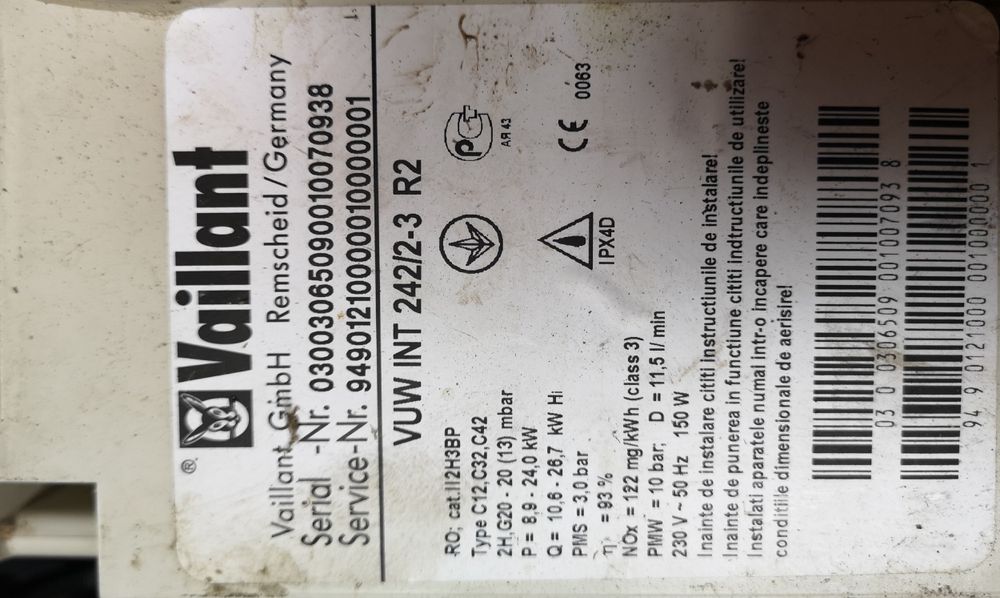 Repar vand Placa centrala Vaillant VUW int 242 /2 - 3 r2
