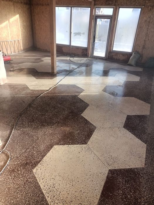 Полы из мраморной крошки!