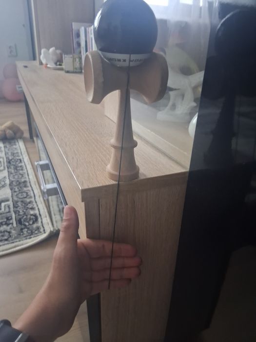 Kendama krom pop negru