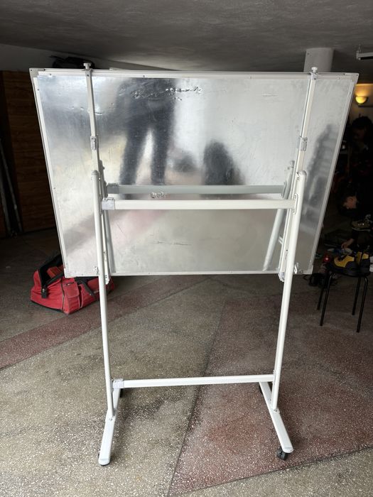Tabla white board 120x90 cm cu stativ