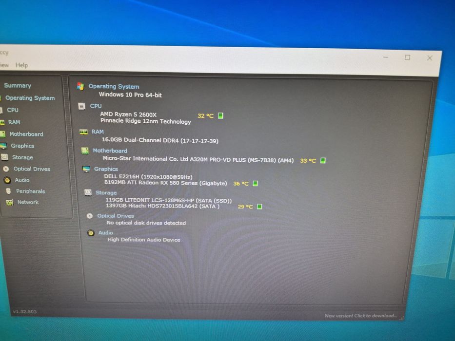 PC Gaming Ryzen 5 2600X 16GB DDR4 Placa video 8GB