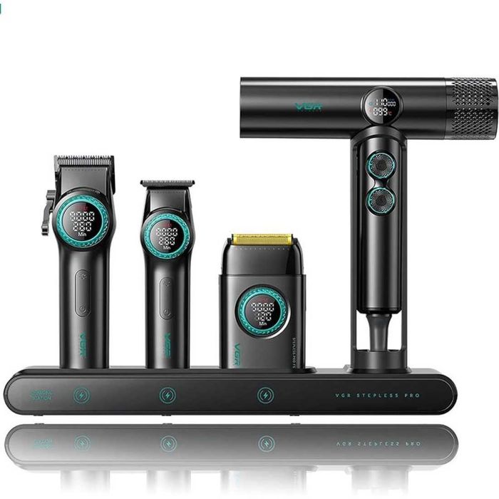 Пълен комплект 4 в 1 -VGR Professional Barber Combo 4 в 1  (ЧЕРЕН)