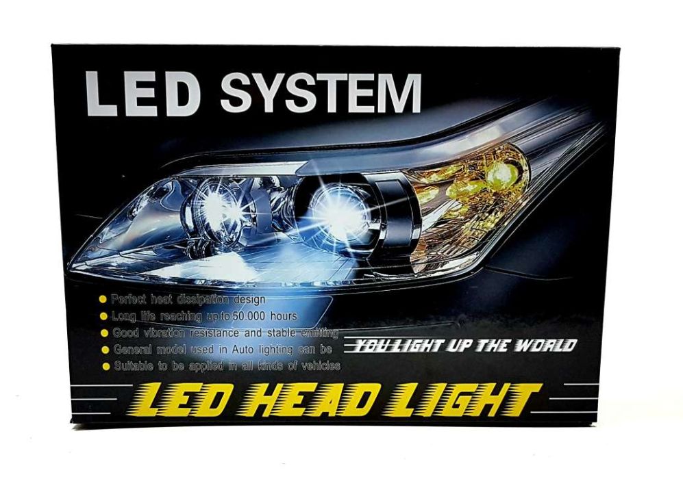 Set 2 becuri auto LED H7, 4000LM, 6000K, 55W