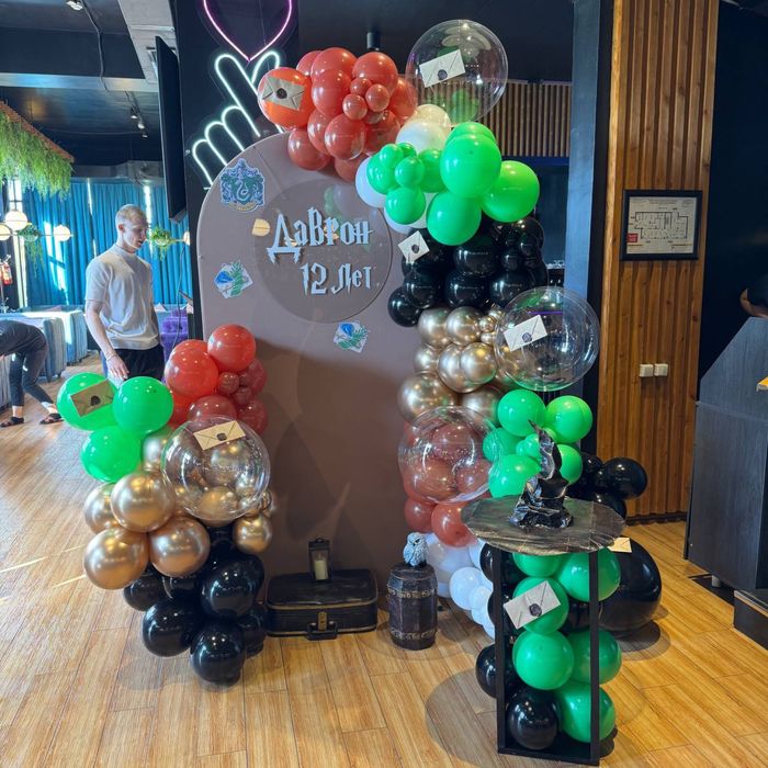 Оформление фотозон воздушными шарами.