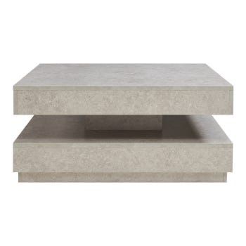 Măsuță de cafea modernă aspect beton 76 x 76 cm x 38