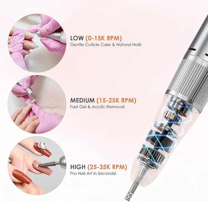 Промо Цена!Професионална пила за  маникюр и педикюр 35000 об/мин