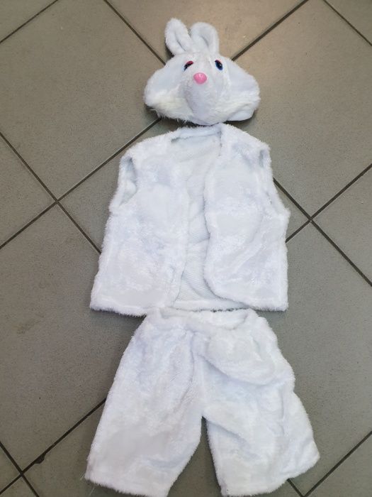 VAND Costum IEPURE ALB compleu carnaval serbarbare 3-6 ani