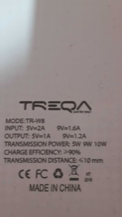 Incarcator wireless TREQA TR-W8 5v2A 9v 1,6A (Qi, magsafe)