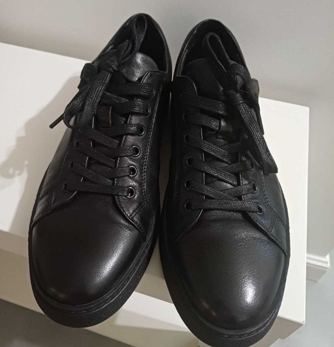 кеды черные, кожа, 45 размер