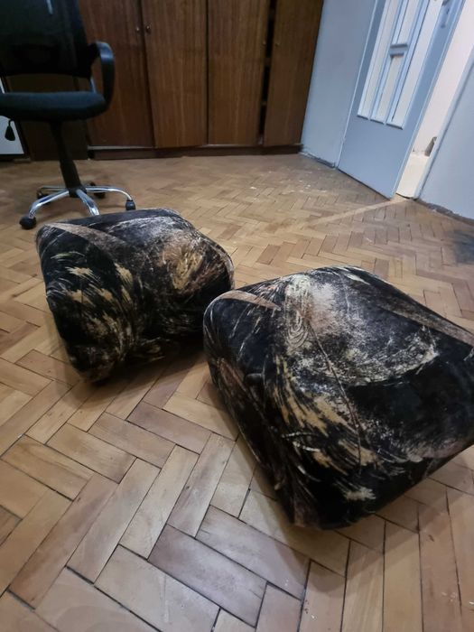 Табуретки от текстил, 2 бр