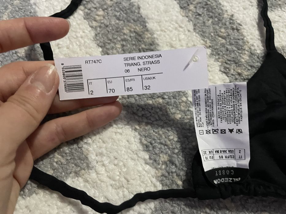 Vand costum baie Calzedonia, slip brazilian S, sutien triunghiuri mari