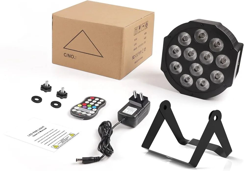 Презареждаем диско RGBW LED прожектор с DMX, 24W, дистанционно