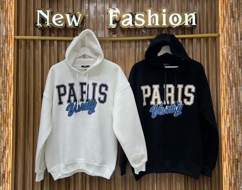 Дамски ватиран суичър PARIS наличен във Черно размери S,M,L