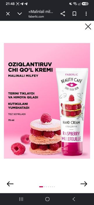 Febirlic kosmetika maxsulotlari sotiladi