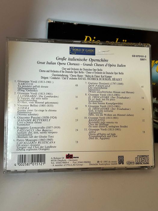 Set CD-uri, Cele mai frumoase coruri de operă