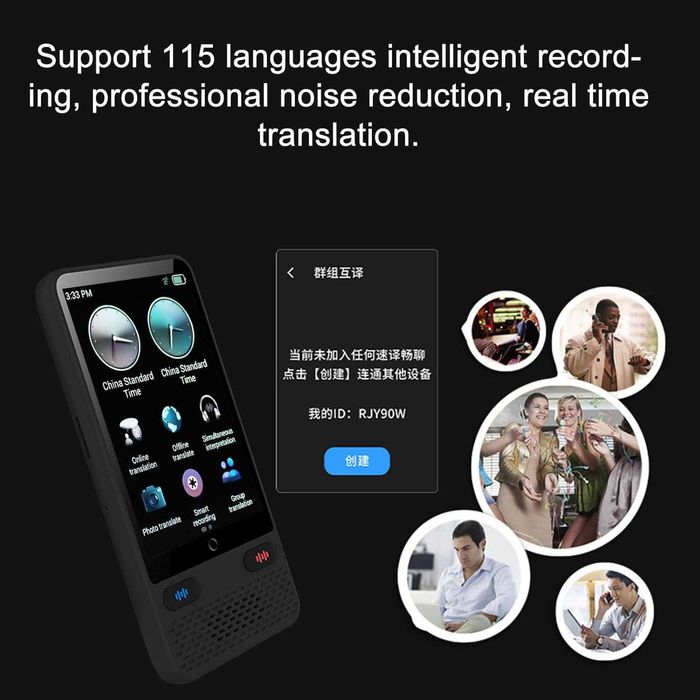 Traducator portabil cu ecran tactil AI Assistant 138 limbi