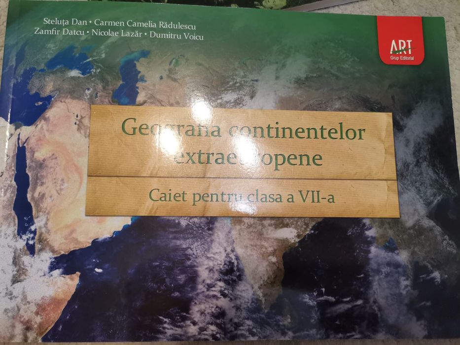 Caiete geografie editura Art pentru clasa a VII-a