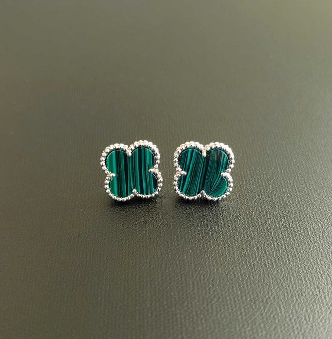 Сребърни дамски обеци Van Cleef & Arpels VCA Vintage Alhambra earrings
