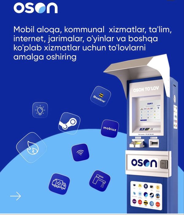 Oson bankomatlari bn biznes !