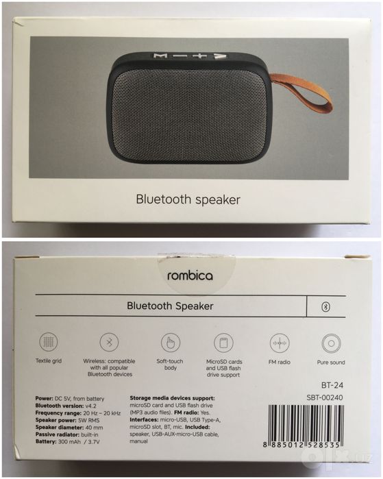 Портативная колонка Rombica Mysound BT-24