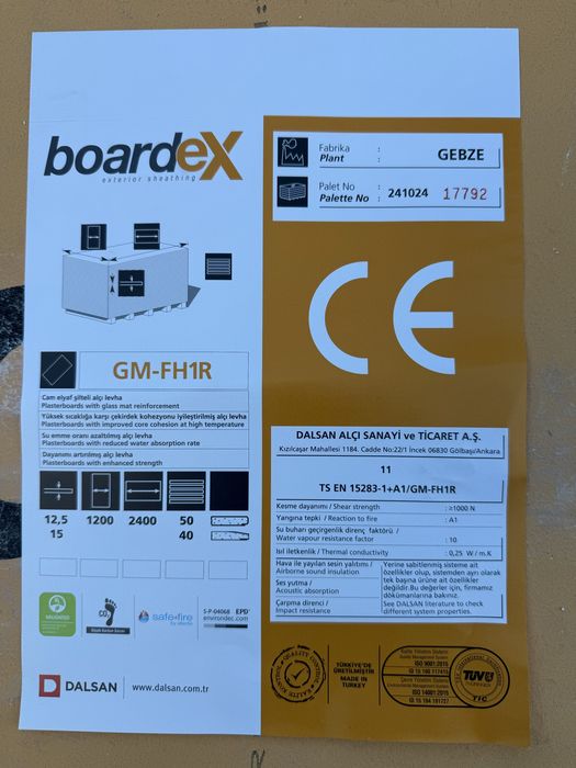 Екстериорен панел BoardeX за широка употреба в строителството