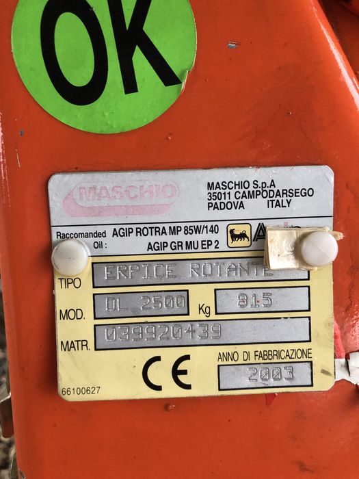 Freza grapa  rotative Maschio 2,5m