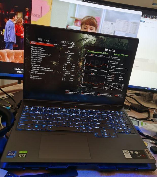 Laptop gaming Lenovo Legion 7 i9 32GB RTX 3080 16GB ca NOU