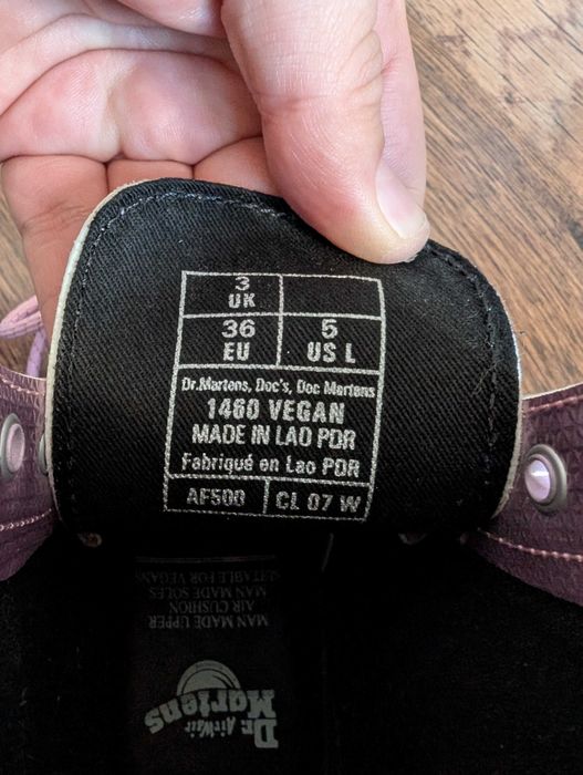 Кубинки Dr. Martens 1460 Pink Lavender VEGAN boots