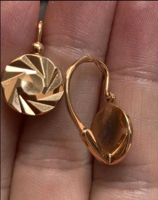 Tilla Sirg'a 583 Proba SSSR Золотые серьги матеорит