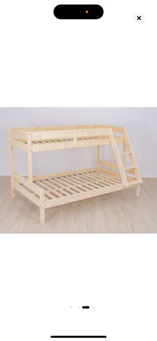 Pat etajat transilvan sandra lemn masiv 90/140x200 cm