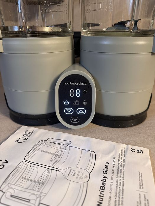 Aparat de gătit la aburi pentru copii BabyMoov Nutribaby glass