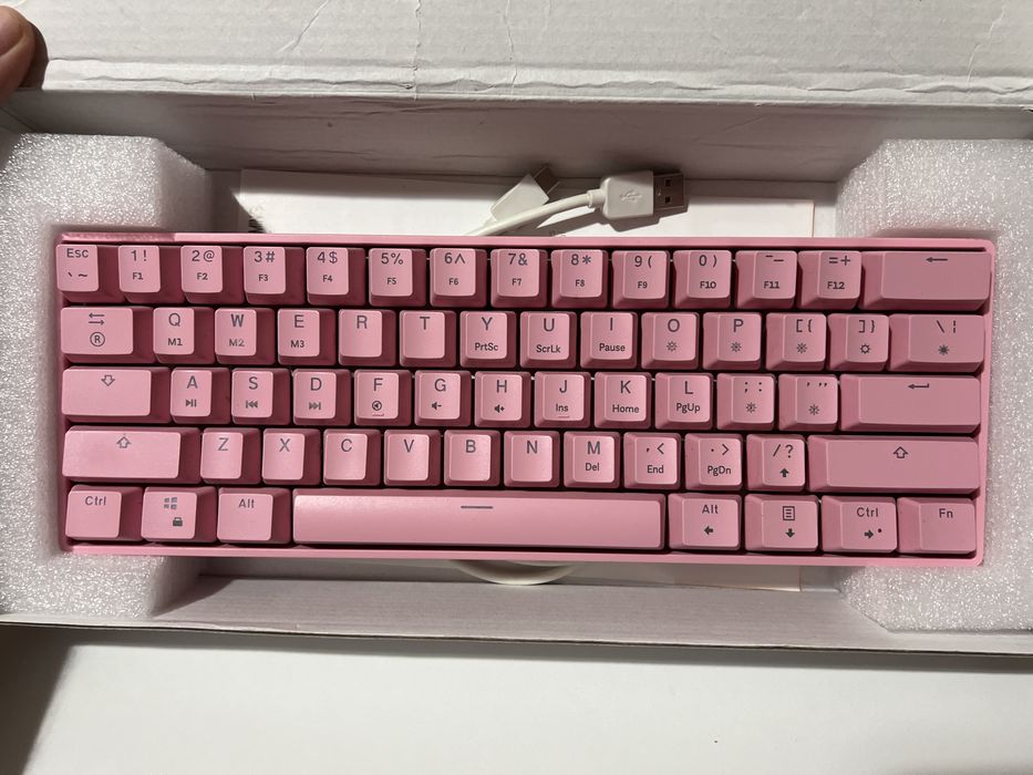 Vand tastatura HK Gaming GK61 Roz