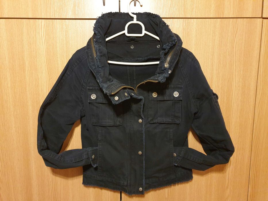 Geaca blug marimea M, geaca neagra 100% bumbac