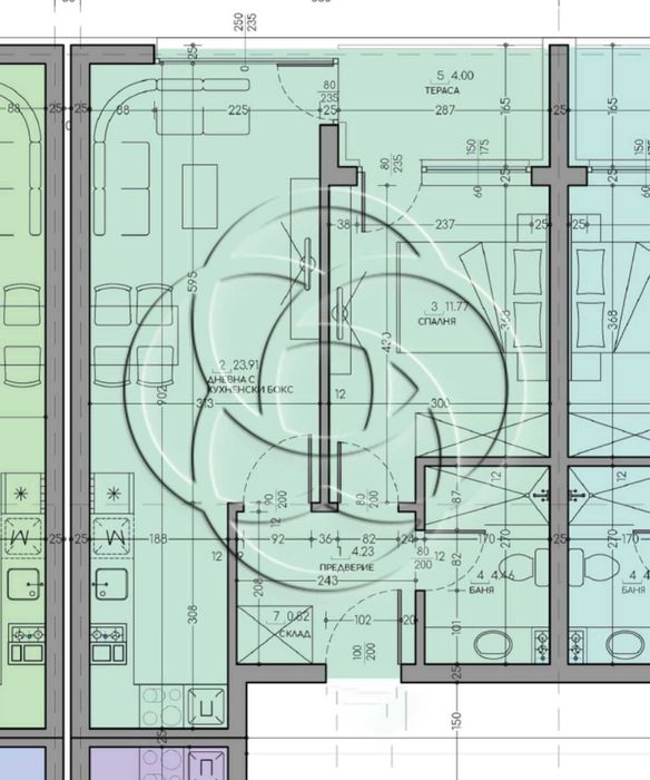 Двустаен апартамент с гараж до университет
