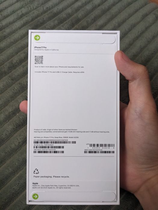Iphone 17 pro 256гб есим