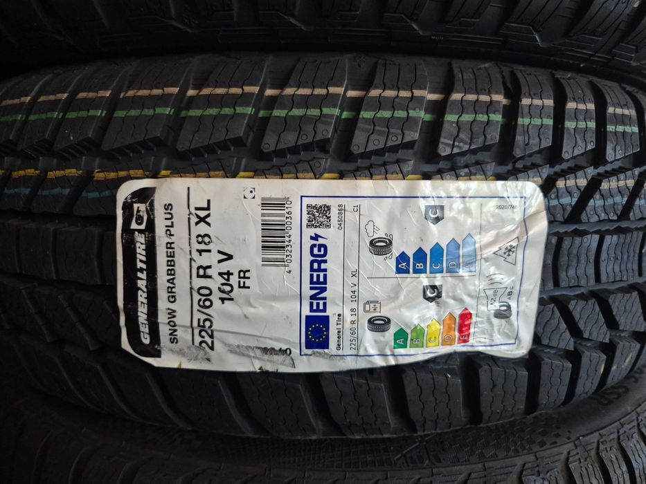 4 Anvelope M+S IARNA - 225/60/18 104V XL FR - General Snow Grabber PLUS - NOU - DOT 2022 !