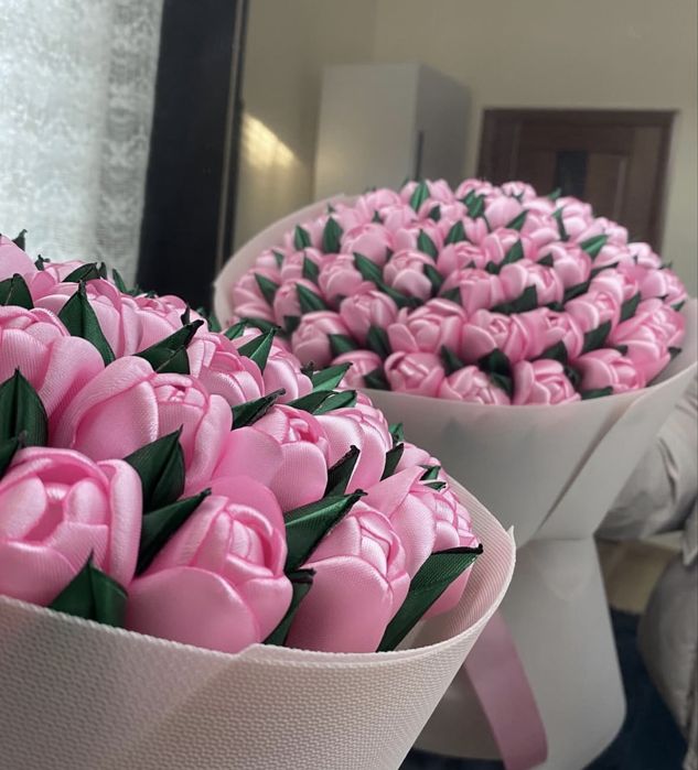 Тюльпаны из лент