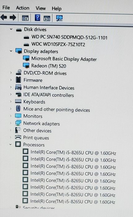 Dell Inspiron 3580 i5-8265u, 12GB SSD 512 PCI-E Radeon 520 2GB !