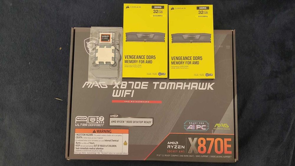 kit gaming Ryzen 9 9950X3D + X870E + 32 GB DDR5 6000 CL30