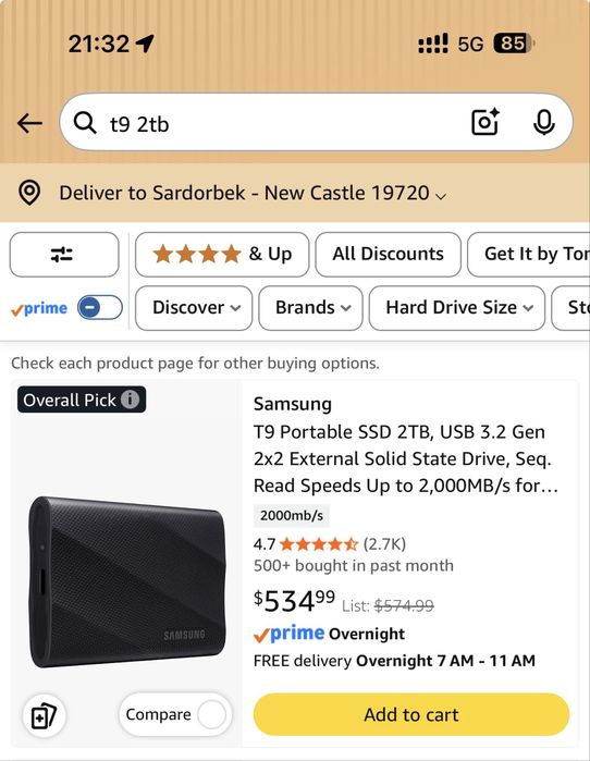 Samsung t9 2tb в упаковке