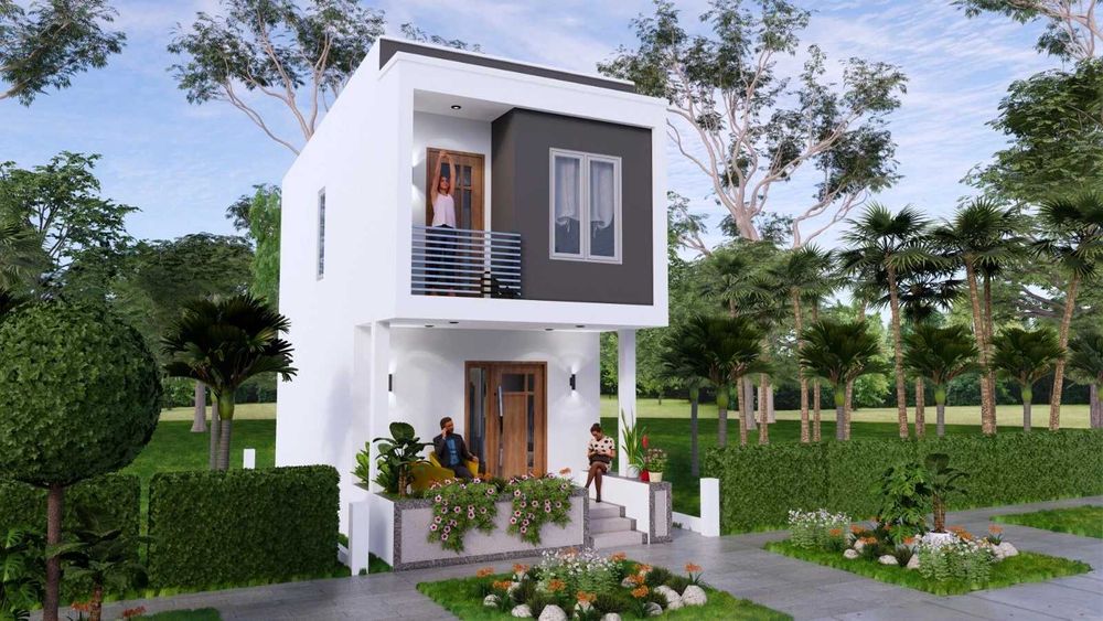 НА ИЗПЛАЩАНЕ - Двуетажна сглобяема къща с 2 спални, 77 кв. м