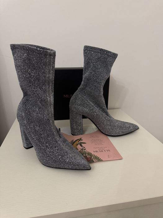 Botine Musette glitter marimea 38
