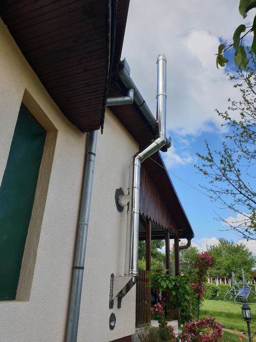 Cos de fum inox  cu vata bazaltica