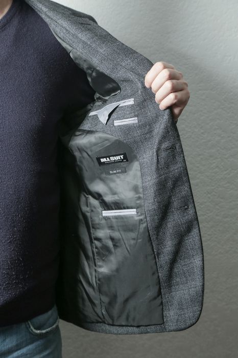 Пиджак мужской, в клеточку, стильный, повседневный. Корея